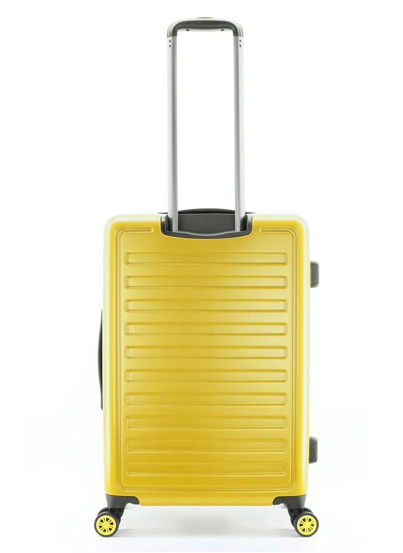 ناشيونال چيوغرافيك National Geographic Globe ABS Hard Shell Medium Check-In Suitcase Yellow, Durable Lightweight Travel Luggage, 4 Double Wheel Trolley Bag with TSA Combination Lock (60 cm/24 Inch).