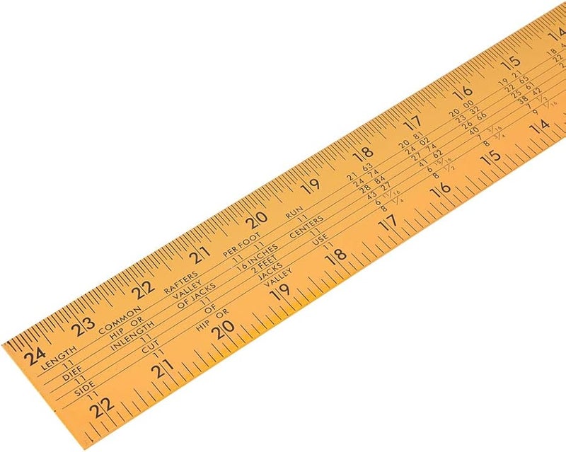 Yellow Aluminum Ruler Multifunctional Woodworking Tool for Inspection and Measurement - Image 5
