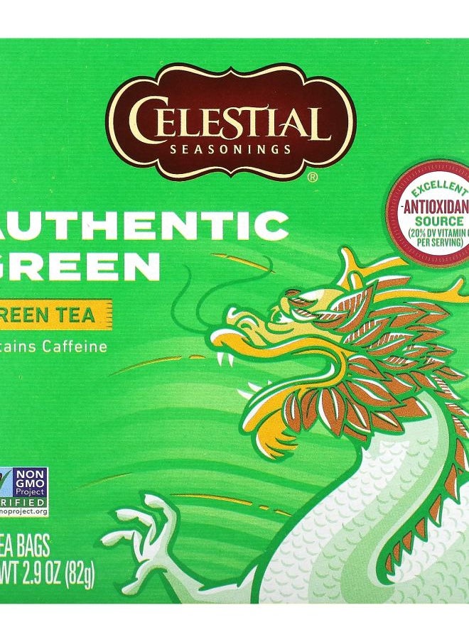 CELESTIAL SEASONINGS Authentic Green Tea 40 Tea Bags 2.9 oz (82 g) 