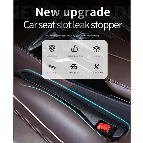 IHOTDER 2PCS Car Seat Gap Filler - Car Seat Gap Filler Organizer for Holding Phone,Key,Purse - Universal Car Gap Filler Fits Car Truck SUV Car Interior Accessories (Black/2PCS)… - Image 3