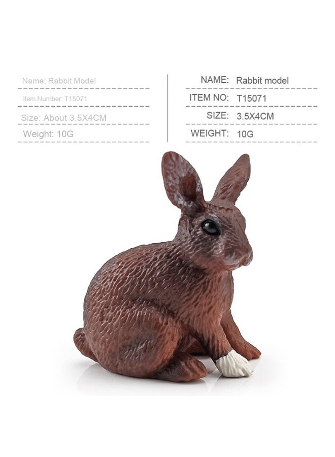 NIBEMINENT Realistic Forest Wild Rabbit Model Decoration