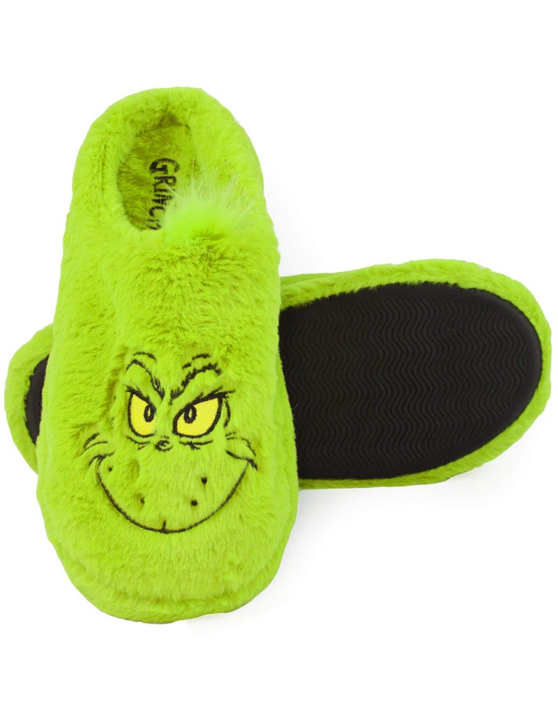 The Grinch Plush Slippers for Adults | Cozy Fuzzy Christmas House Shoes for Men & Women - Image 4