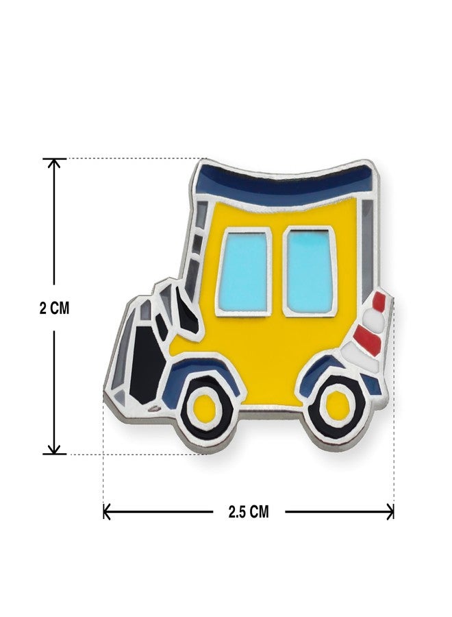 FURE Urban Vehicles Enamel Pins - Set of 3 Multi-colour Metal Enamel Pins for Men & Women - Image 3