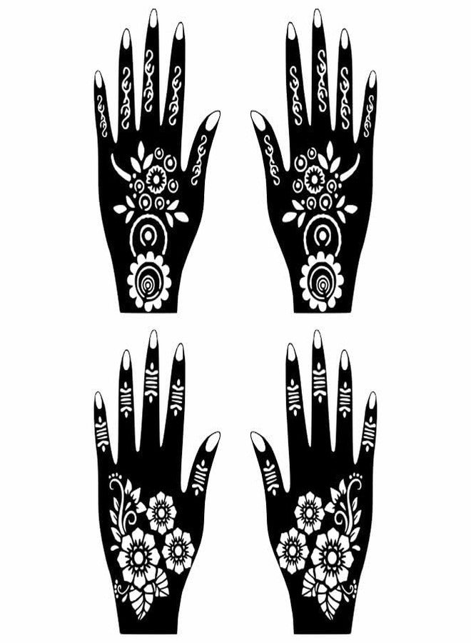 ORDERSHOCK Combo Mehndi Stencil Stickers for Magical Looks for Girls and Women Pack of 2 - Image 1