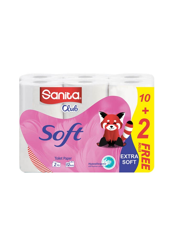 سعر ومواصفات سانيتا كلوب ورق تواليت (10+2) سوفت رول 2 طبقه (ZCCB45BA8E8A863A719FEZ) على Noon EG