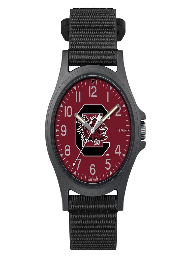 Timex Men's Collegiate Pride 40mm Watch, South Carolina Fighting Gamecocks, Adjustable Fast Wrap Fabric Band