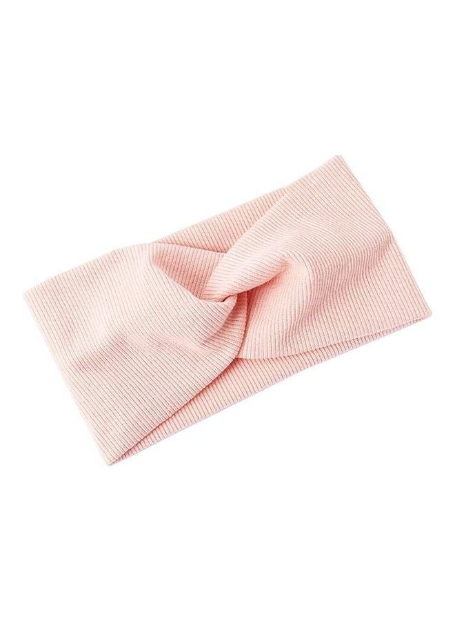 NIBEMINENT Women Widened Double Cloth Knot Hair Bands Pink - Image 2