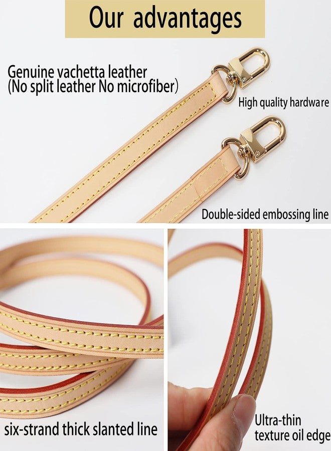COLSEEY Genuine Vachetta Leather Crossbody Strap Genuine Leather Adjustable Replacement Strap for Shoulder Bag Handbag Purse - Image 2
