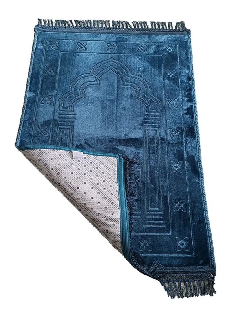 مجموعة هدايا رمضان 3 قطعة سجادة صلاة، حجم كبير، نوعية جيدة، غير زلقة، 80×120 سم - Image 2