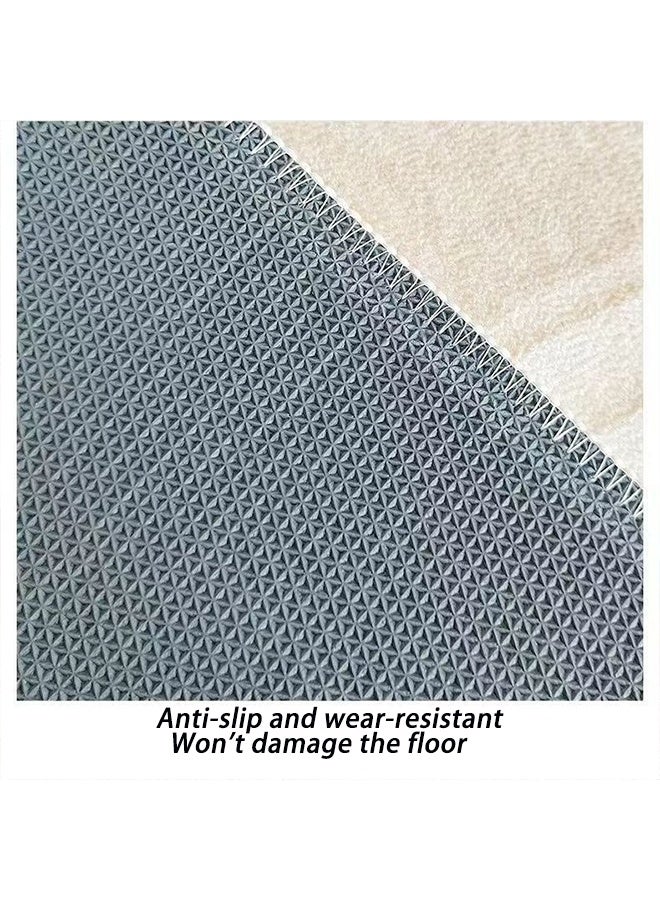 Monda Round Carpet, Suitable for Living Room, Large Bedroom, Cloakroom, Balcony, Bedside Carpet, Study Chair Mat, Non-slip Carpet, Modern Simple Style Home Decoration Carpet,120*120 Cm - Image 4