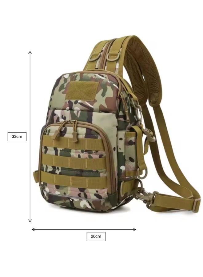 حقيبة كروسبودي للرجال حقائب كتف USB صيد السمك المشي لمسافات طويلة الرياضة الرحلات تسلق حقيبة صدر كروس في الهواء الطلق - Image 2