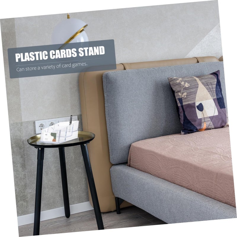 2 Pack Plastic Business Card Holder Desktop Display Stand For Office Home Use - Image 5