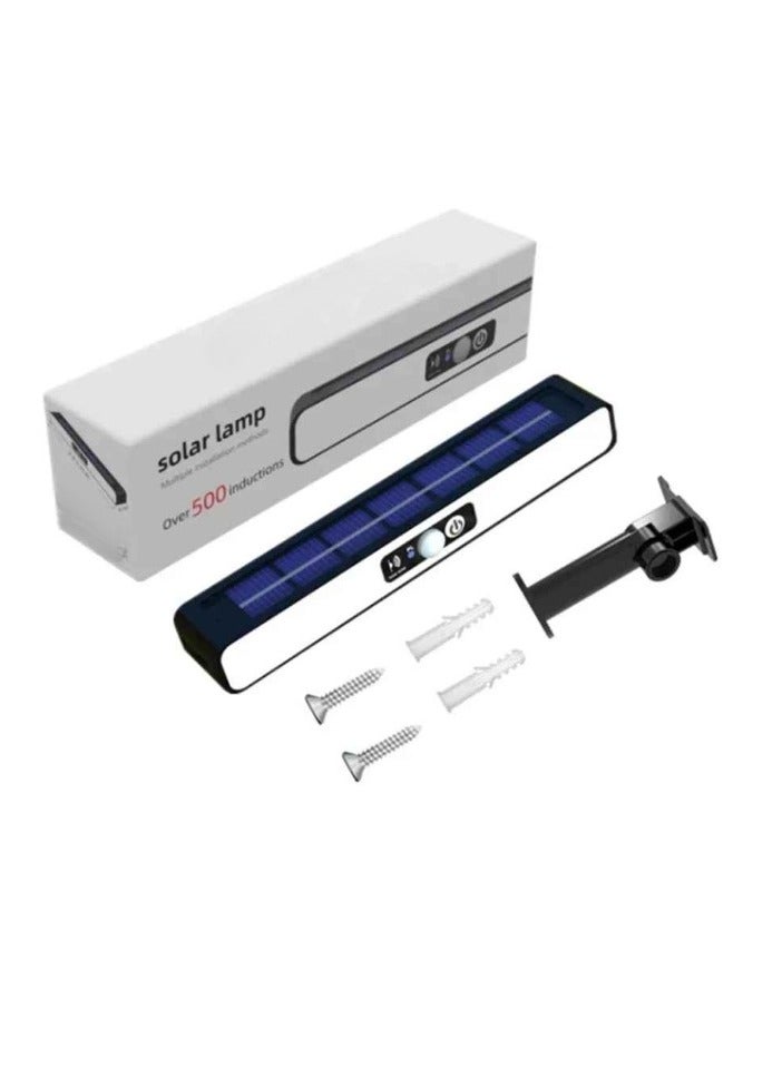 AROAQ Solar Light, Waterproof Solar LED Lamp, Three Modes Human Automatic Induction Solar Powered Security Light, Motion Light For Fence Patio Garden Garage Wall, (Black Shell Bracket, White Light) - Image 1