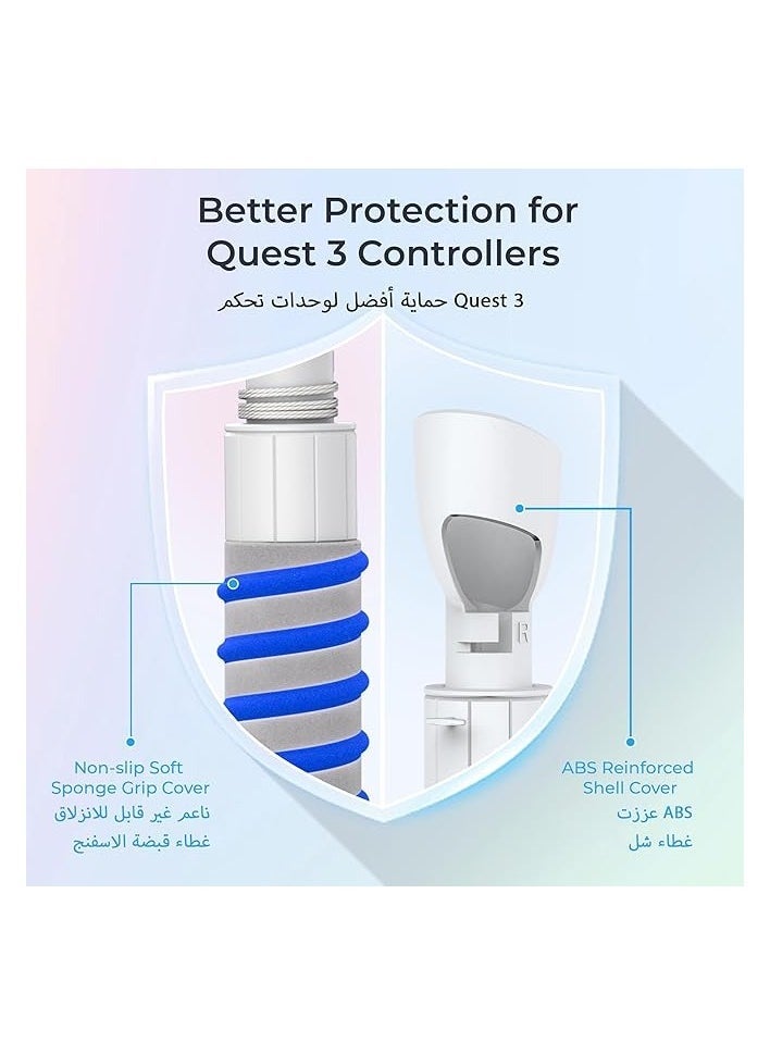 Raxoom For culus Quest 3 Controller Accessories, Controller Extension Grips for VR Game Gorilla Tag Long Arms Sticks,Beat Saber Handle  - Image 3
