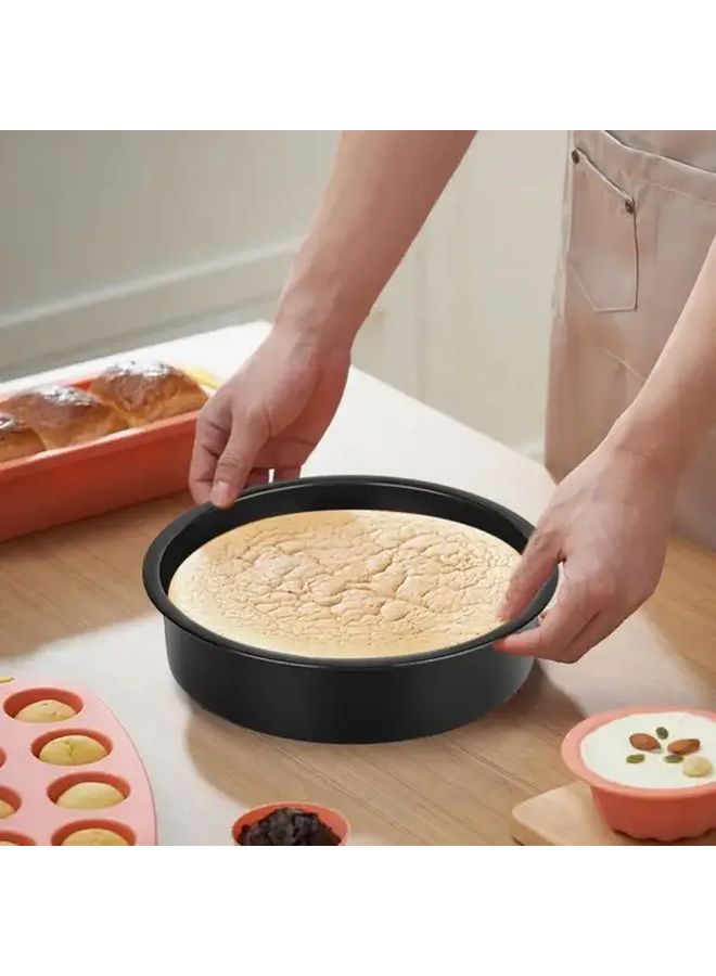 Heavy Duty Carbon Steel Non Stick Cake Pan 1pc Round Bakeware For Layered Cheesecakes - Image 1