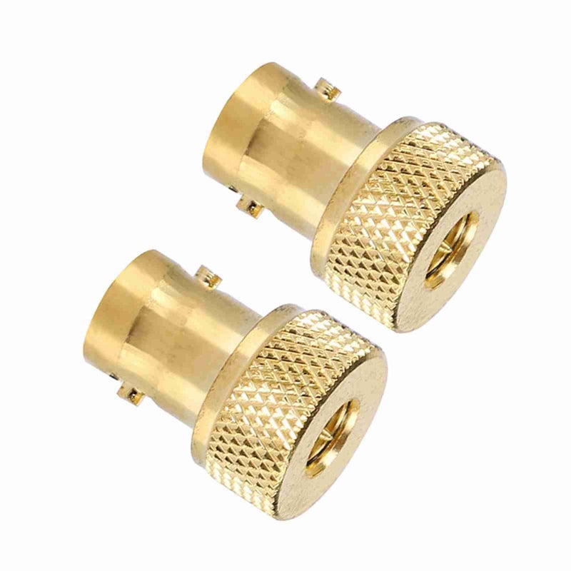 2 Pcs Gold BNC Female To SMA Male Convert Adapter Connector - Image 1