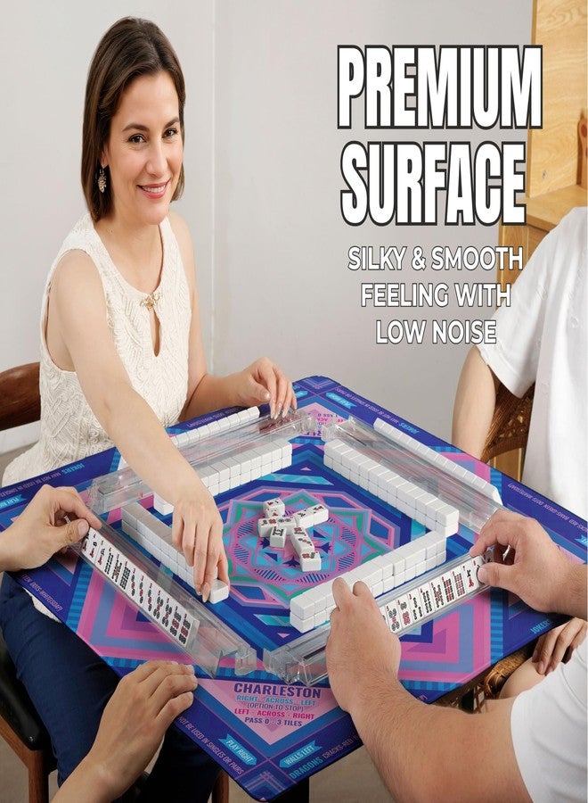InnoBeta Mahjong Mat(33"x33") - Non-Slip Noise Reduction Gaming Mat for American Mahjong for Women - Octagram - Image 2