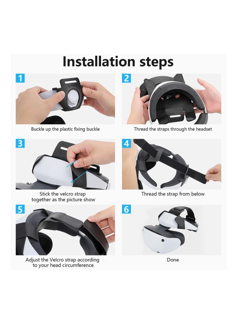 Adjustable Head Strap for PS5 VR2, Customizable Headband PSVR 2 Strap Accessories Custom Fit Headband Playstation Virtual Reality 2 Adjustable Strap Compatible with PS5 VR2 -Adjustable