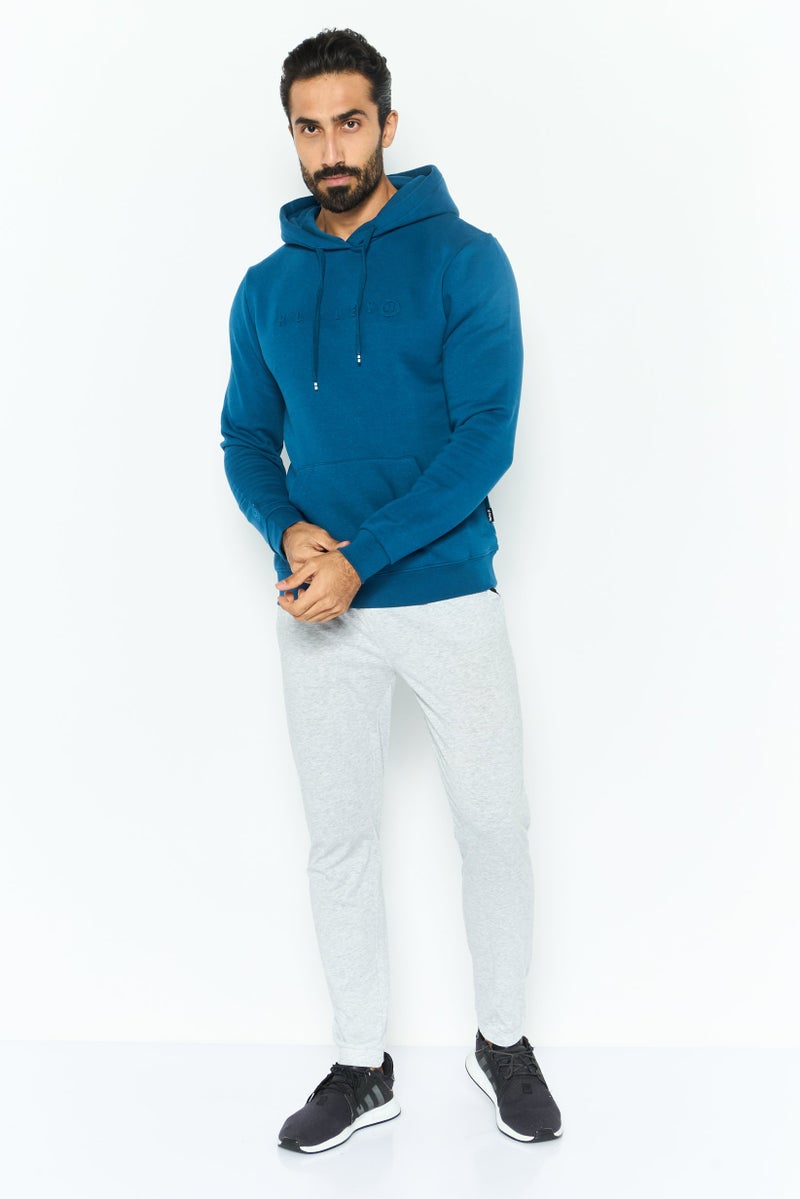 Hurley Men Sportswear Fit Long Sleeve Outdoor Hoodies, Teal Blue  - Image 2