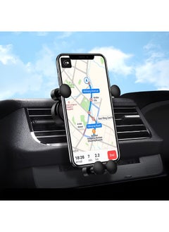 Generic WUW Z25 Car Phone Holder with 360-Degree Rotation, Mounted in the Air Vent - Compatible with All Phone Sizes - Black  - Image 4