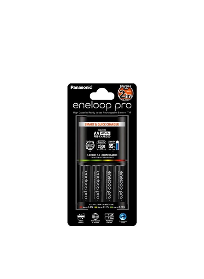 باناسونيك Eneloop Pro شاحن سريع مع 4 بطاريات AA مشحونة مسبقًا 2500 مللي أمبير  - Image 2