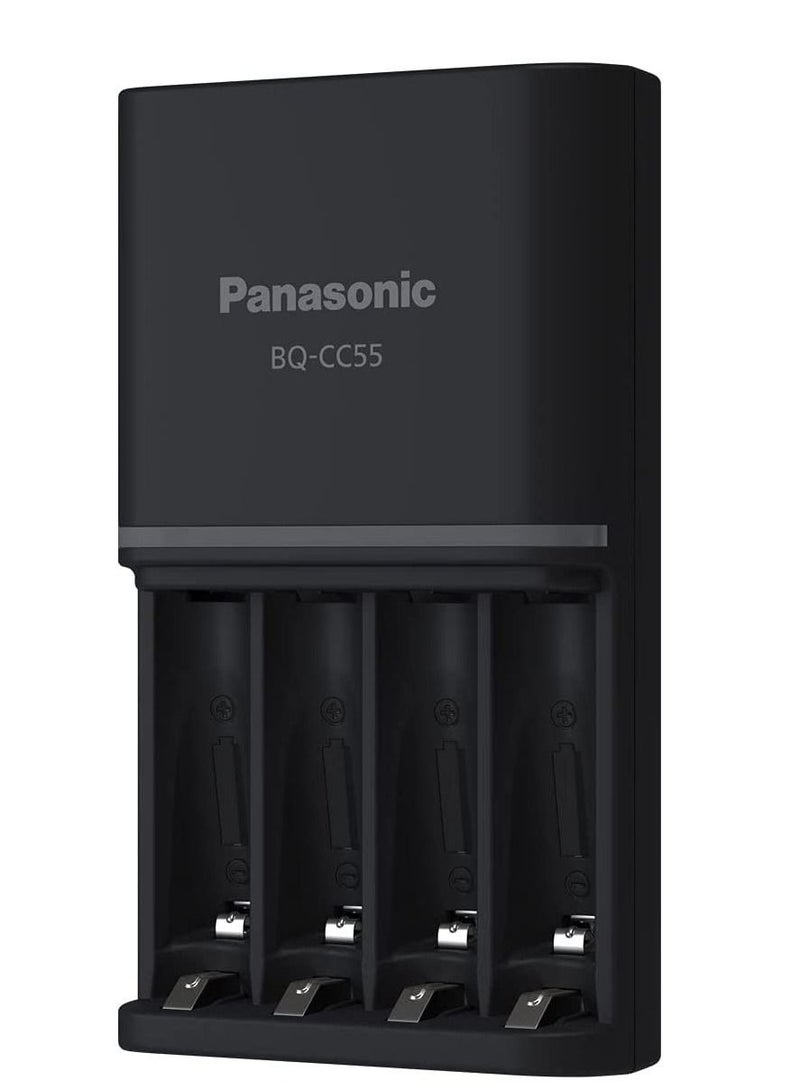 باناسونيك Eneloop Pro شاحن سريع مع 4 بطاريات AA مشحونة مسبقًا 2500 مللي أمبير  - Image 5