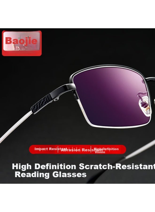 Buzz Blue Light Blocking Reading Gl Men High Definition Anti-radiation Presbyopic Gl Bj011 Black 300 Degrees - Image 2