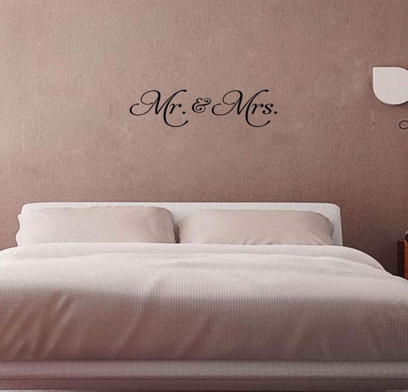 ADECALS Mr&Mrs Wall Sticker Removeable Quote Vinyl Wall Art Decals - Image 4