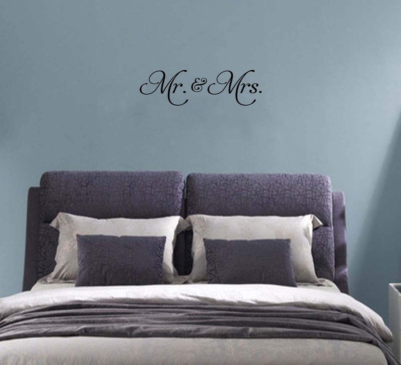 ADECALS Mr&Mrs Wall Sticker Removeable Quote Vinyl Wall Art Decals - Image 3