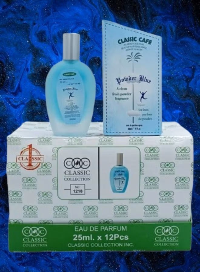كلاسيك كولكشن 12 قطع كلاسيك كوليكشن كافيه بودر بلو رقم 1218 25 مل