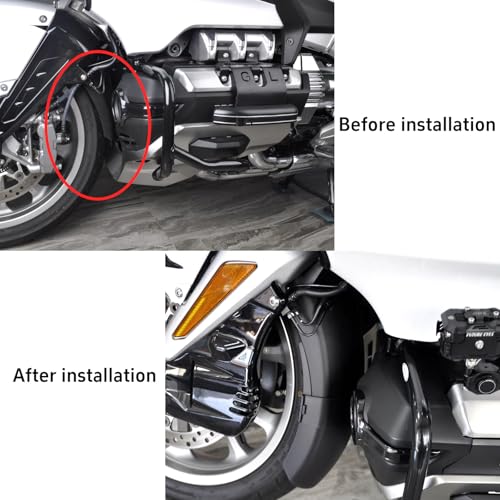 Panical Front Fender Extension For Honda Goldwing GL1800 F6B Front Mudguard Extender Wheel Splash Guard Extension Accessories 20182026 Black Black - Image 3