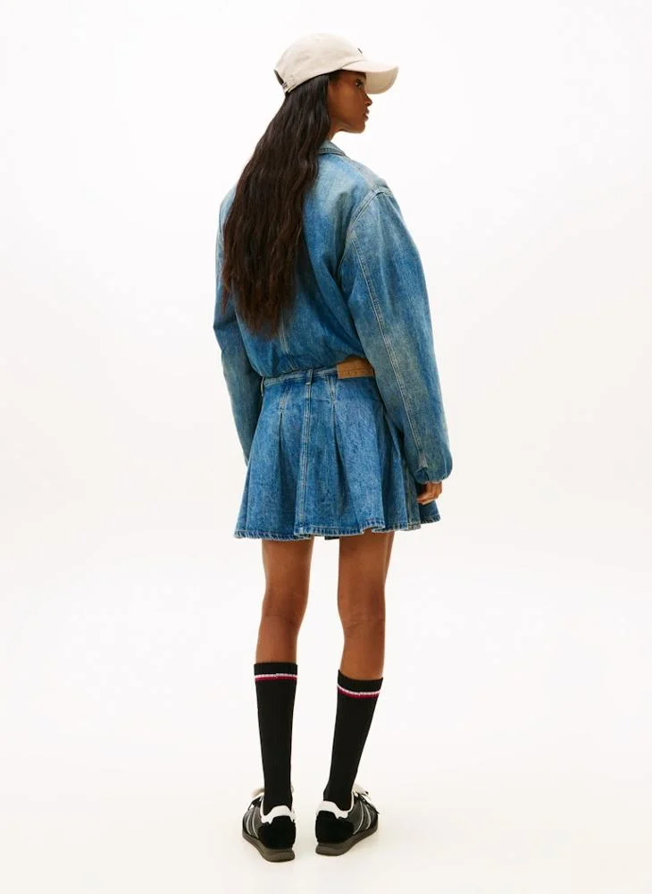 TOMMY JEANS Logo Zip Through Denim Jacket