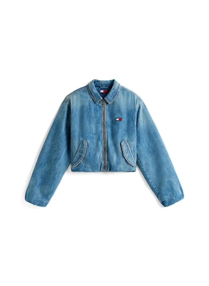 TOMMY JEANS  Logo Zip Through Denim Jacket for Women | Best Price UAE