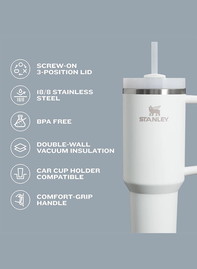 Stanley Quencher H2.0 FlowState Stainless Steel Vacuum Insulated Tumbler 40oz with Lid and Straw, Travel Mug for Water, Coffee, Iced Tea, Smoothie, cream-coloured - Image 4