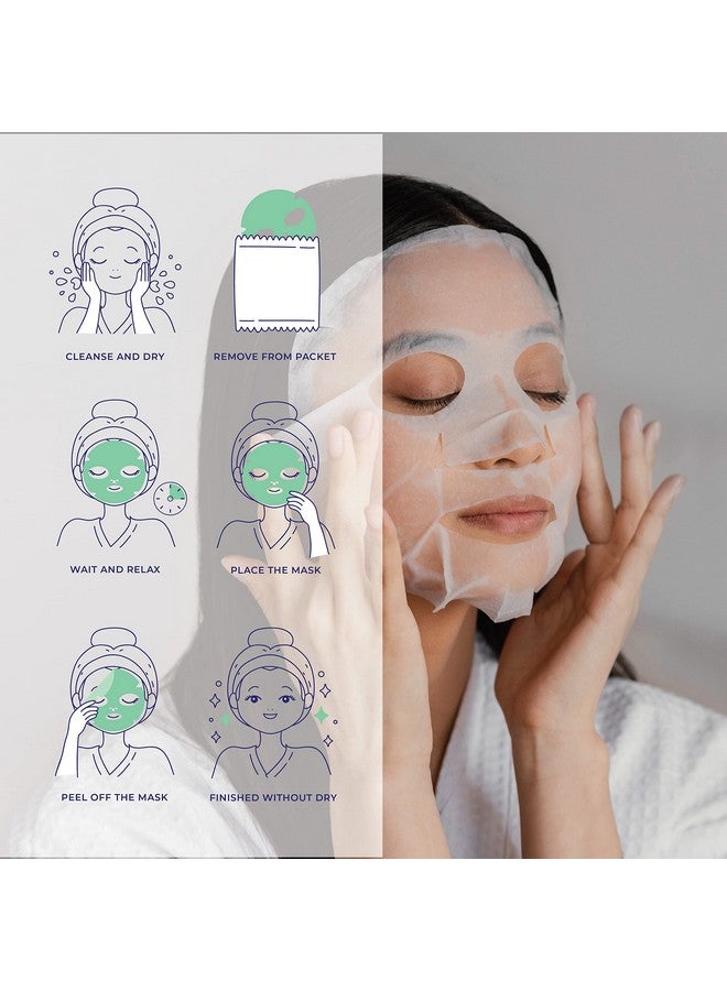 innerest Original Derma Beauty Collagen Face Masks 24 Pk Vegan Ultra Moisturizing Coconut Face Mask Skin Care Sheet Masks Set For Beauty & Personal Care Korean Face Mask - Image 5