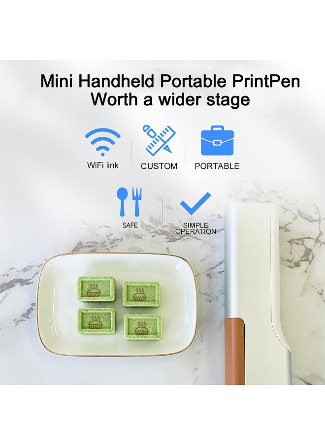 Portable Inkjet Coffee Latte Printer WiFi PrintLab APP Control Edible Food Printer Coffee Latte Art Machine Macaron Cookie DIY Design