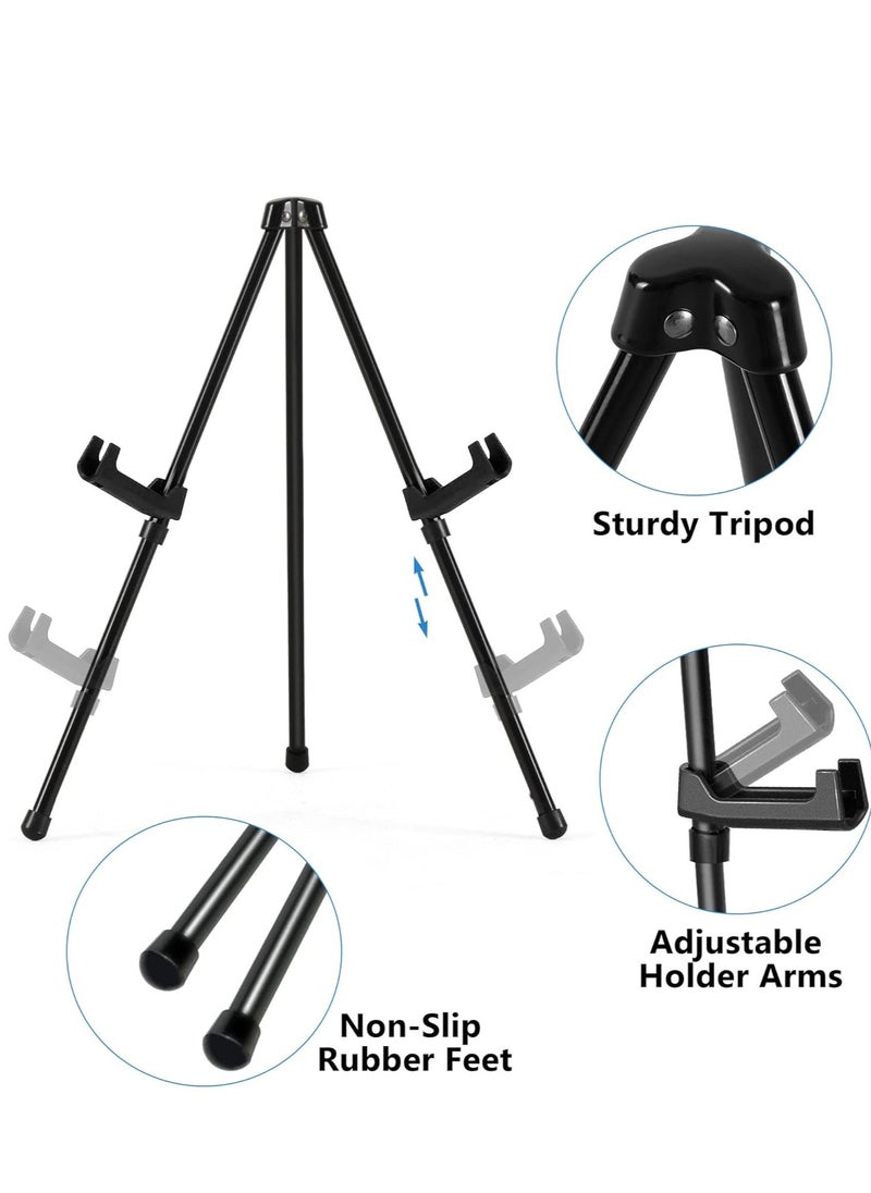 14 High Tabletop Instant Display Easel - Black Steel Small Desktop Easel Stand with Adjustable Holders for Paintings, Posters and Store Signs(1 Pack) - Image 5