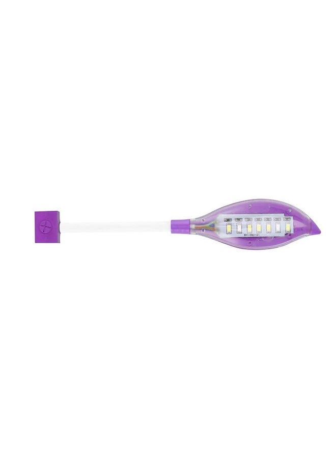 نيبمينينت USB Leaf Shape LED Light For Aquarium Purple 15x7x5cm - Image 1