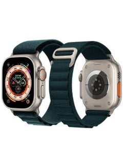Generic Apple Watch Band 49Mm 45Mm 44Mm 42Mm Alpine Loop Band Women Men Adjustable With Metal G-Hook Strap For iWatch Ultra Series SE 8/7/6/5/4/3/2/1 Navy Blue  - Image 2