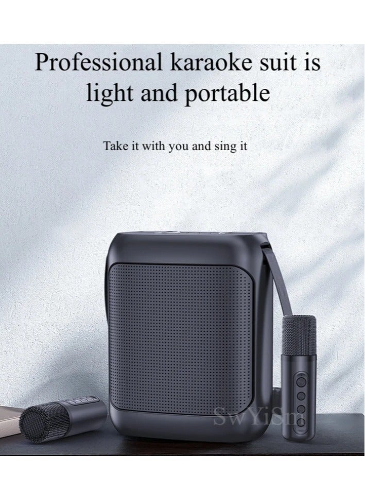 SU.YOSD YS-220 Outdoor Karaoke Speaker Big Strap Speaker With Dual UHF Wireless Microphone Black - Image 3