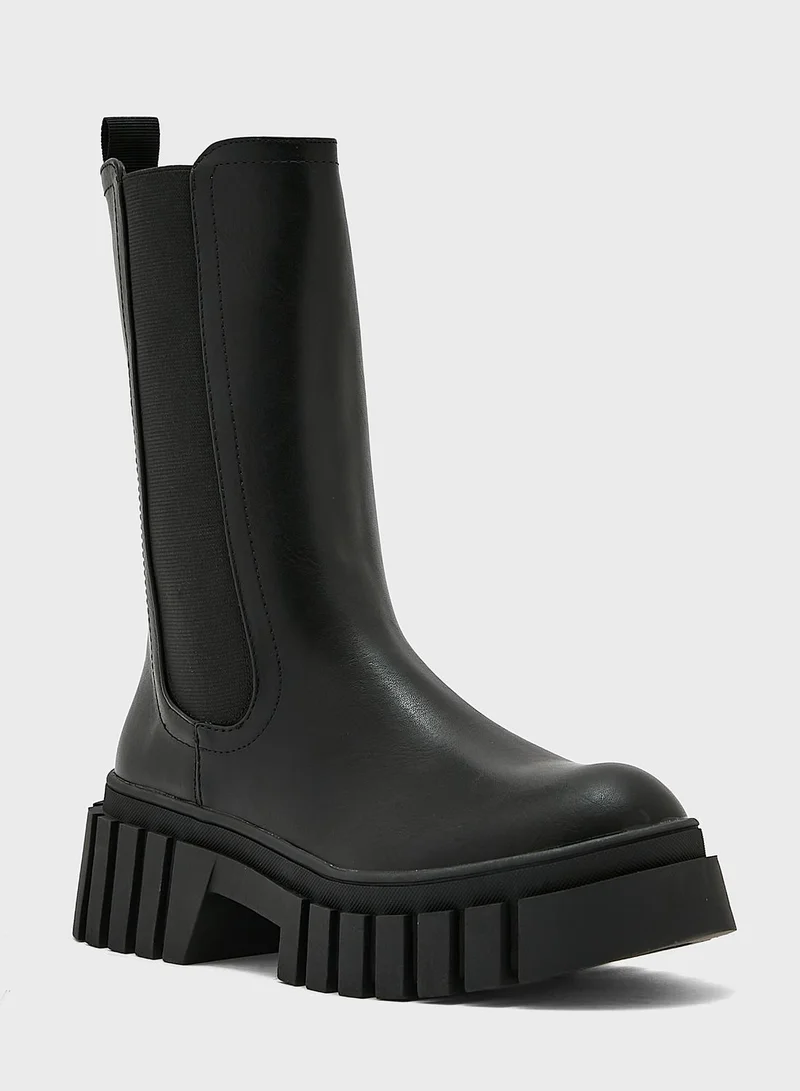 NEW LOOK Chunky Chelsea High Boots