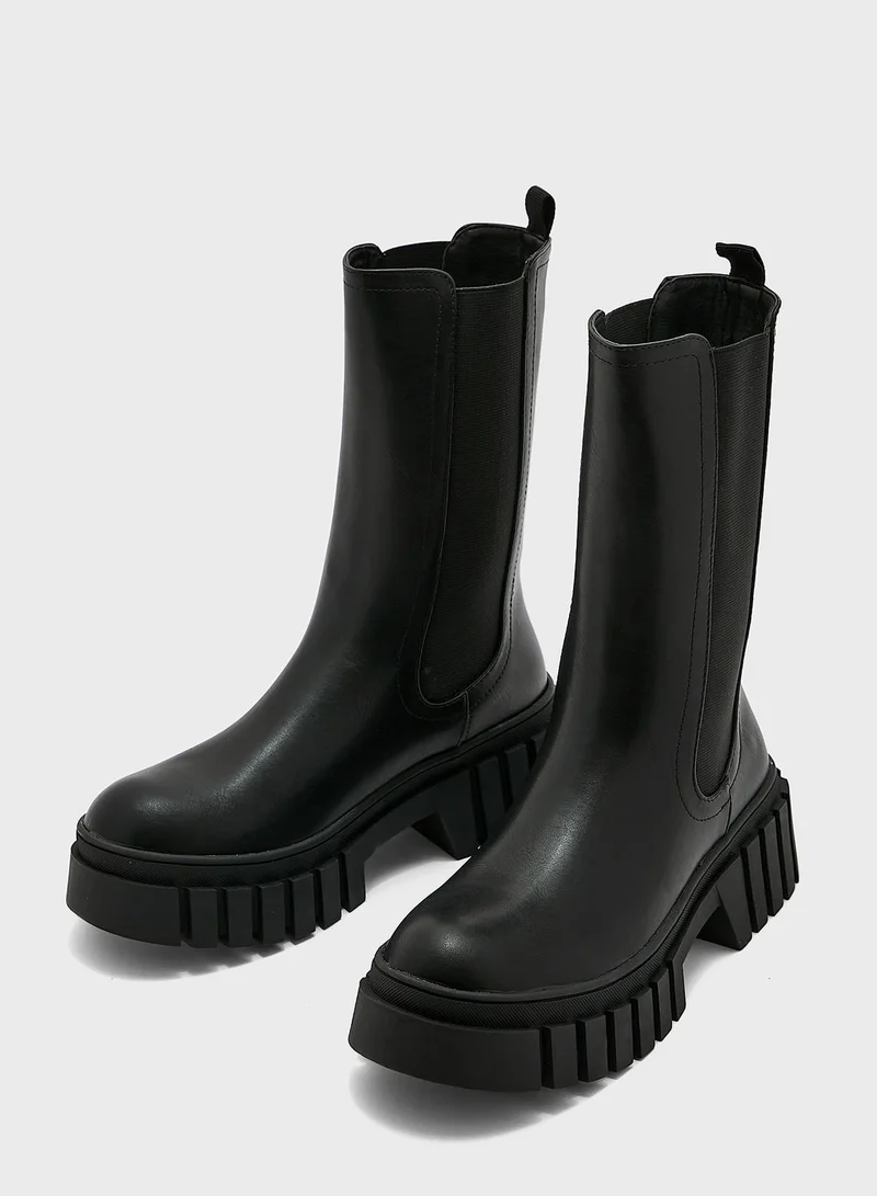 NEW LOOK Chunky Chelsea High Boots