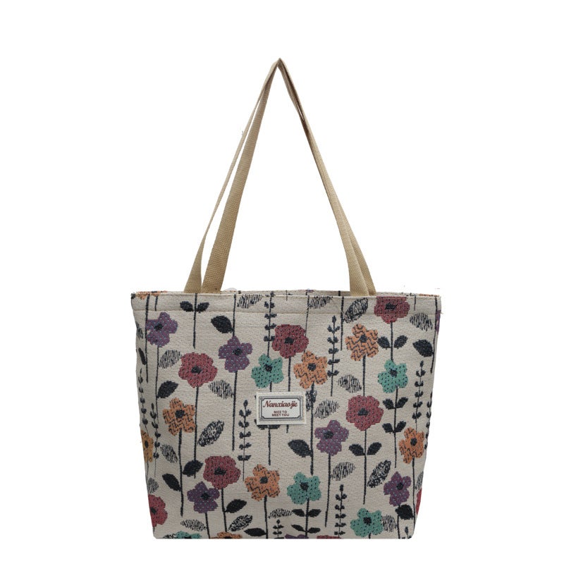حقيبة توت قماشية نسائية بسعة كبيرة - Image 5
