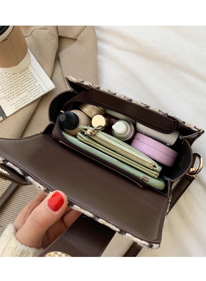 Casual Unique Flap PU Leather Boston Handbag Versatile Cross-body Shoulder Cylinder Bag for Women 18*13*7cm - Image 2