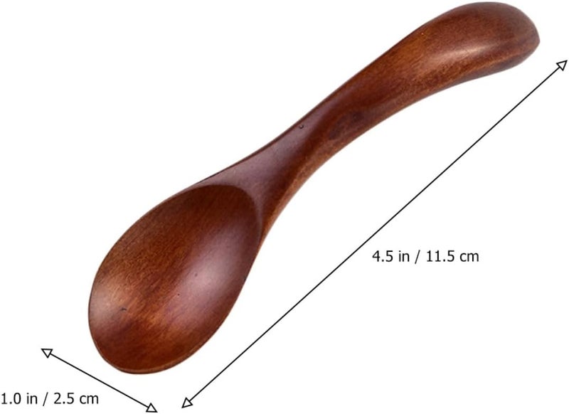 Wooden Cutlery Set, Japanese Style Fork and Spoon Set, Portable Household Flatware, 11.5×2.5cm Size, Safe Solid Feeding Utensils for Boys - Image 2