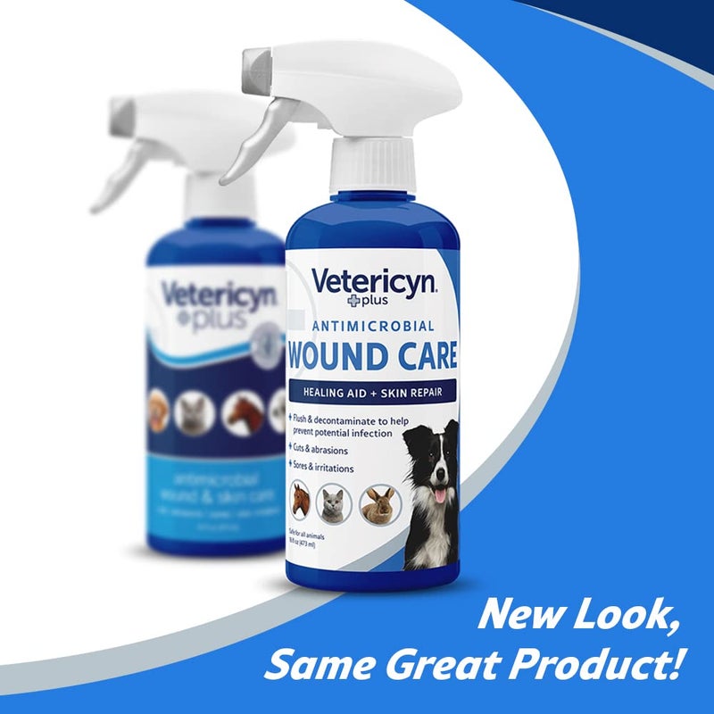 Vetericyn Plus Dog Wound Care Spray | Healing Aid and Skin Repair, Clean Wounds, Relieve Dog Skin Allergies, Safe for All Animals. 16 ounces - Image 2
