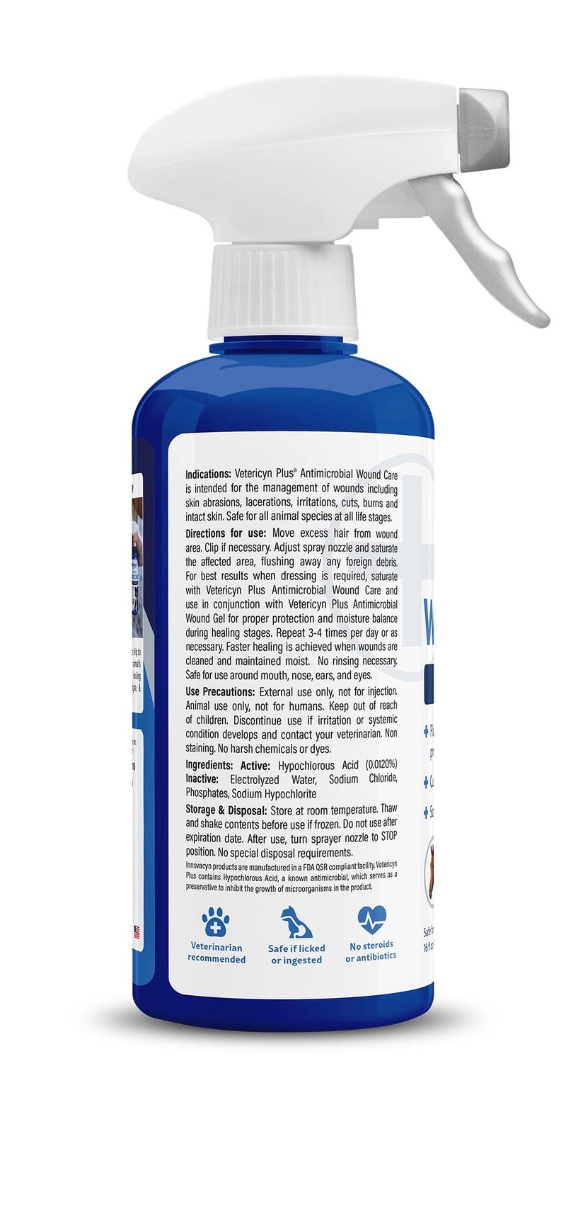 Vetericyn Plus Dog Wound Care Spray | Healing Aid and Skin Repair, Clean Wounds, Relieve Dog Skin Allergies, Safe for All Animals. 16 ounces - Image 3