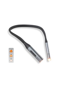 Book Light for Reading in Bed, Rechargeable Led Neck Reading Light, 3 Colors, Stepless Dimming, Eye-protection, Long Lasting, Flexible Arm, Perfect for Reading, Camping, Knitting, Repairing, Sewing