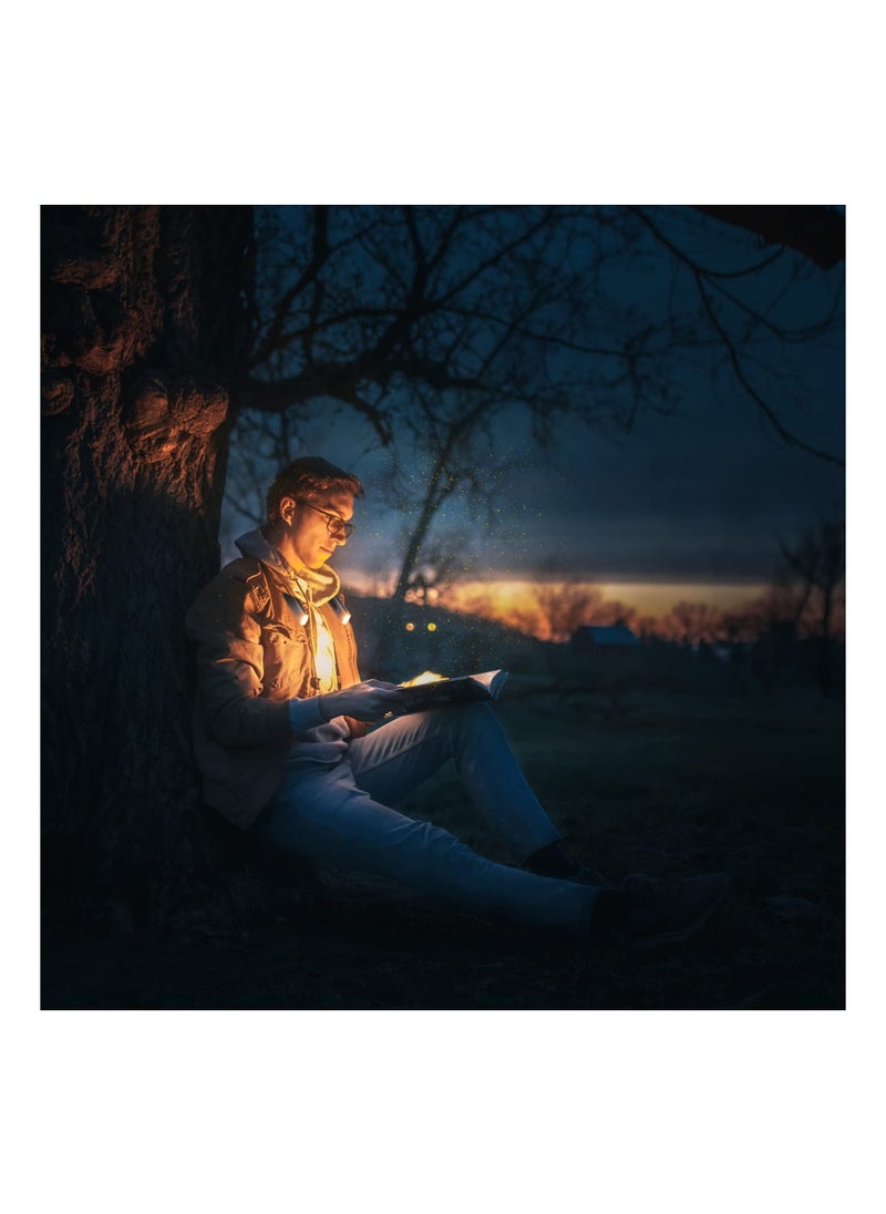 SYOSI - Book Light for Reading in Bed, Rechargeable Led Neck Reading Light, 3 Colors, Stepless Dimming, Eye-protection, Long Lasting, Flexible Arm, Perfect for Reading, Camping, Knitting, Repairing, Sewing - Image 1
