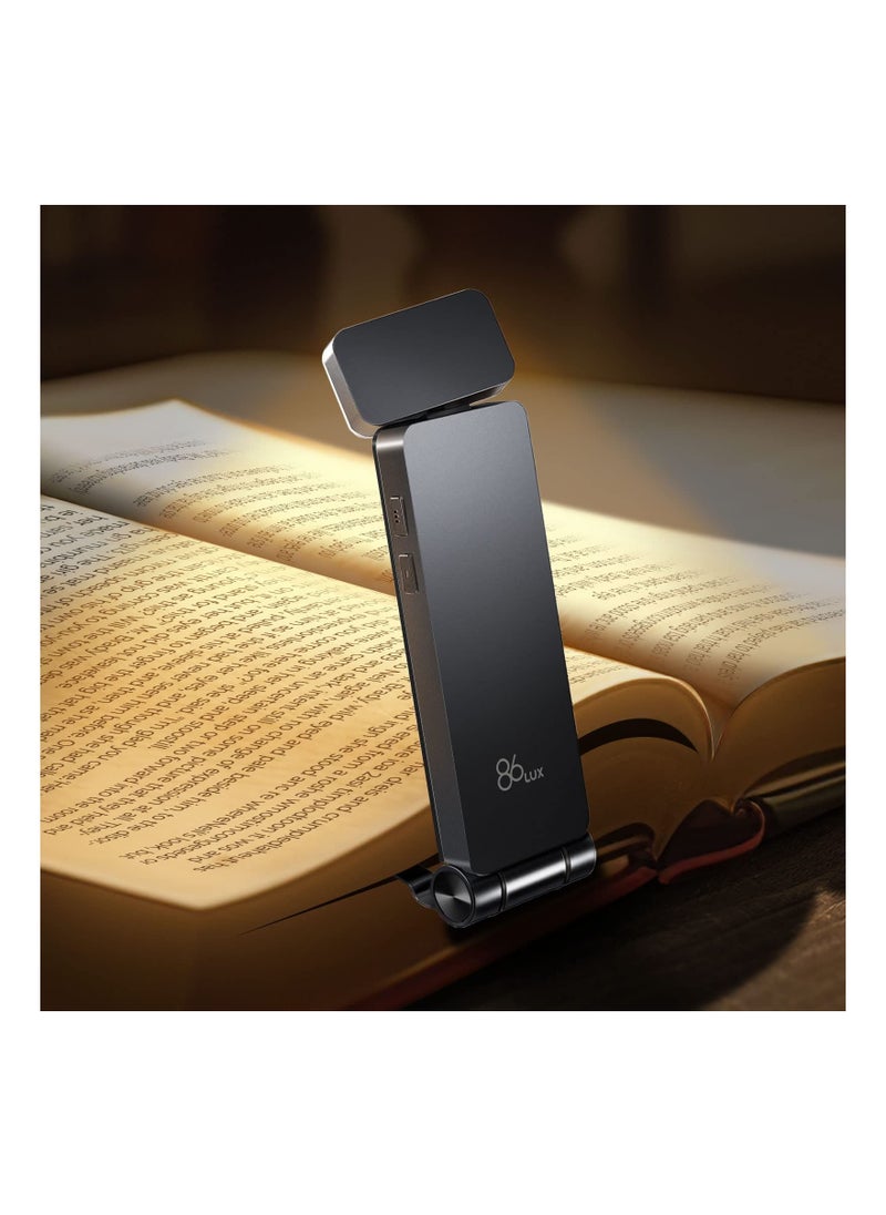SYOSI - Book Light for Reading in Bed, Rechargeable Led Neck Reading Light, 3 Colors, Stepless Dimming, Eye-protection, Long Lasting, Flexible Arm, Perfect for Reading, Camping, Knitting, Repairing, Sewing - Image 1
